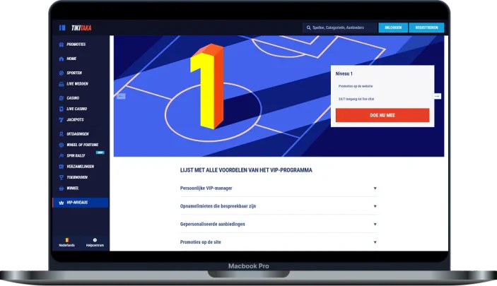 Overzicht van VIP-niveaus en voordelen van het Tikitaka Casino loyaliteitsprogramma  Копіювати